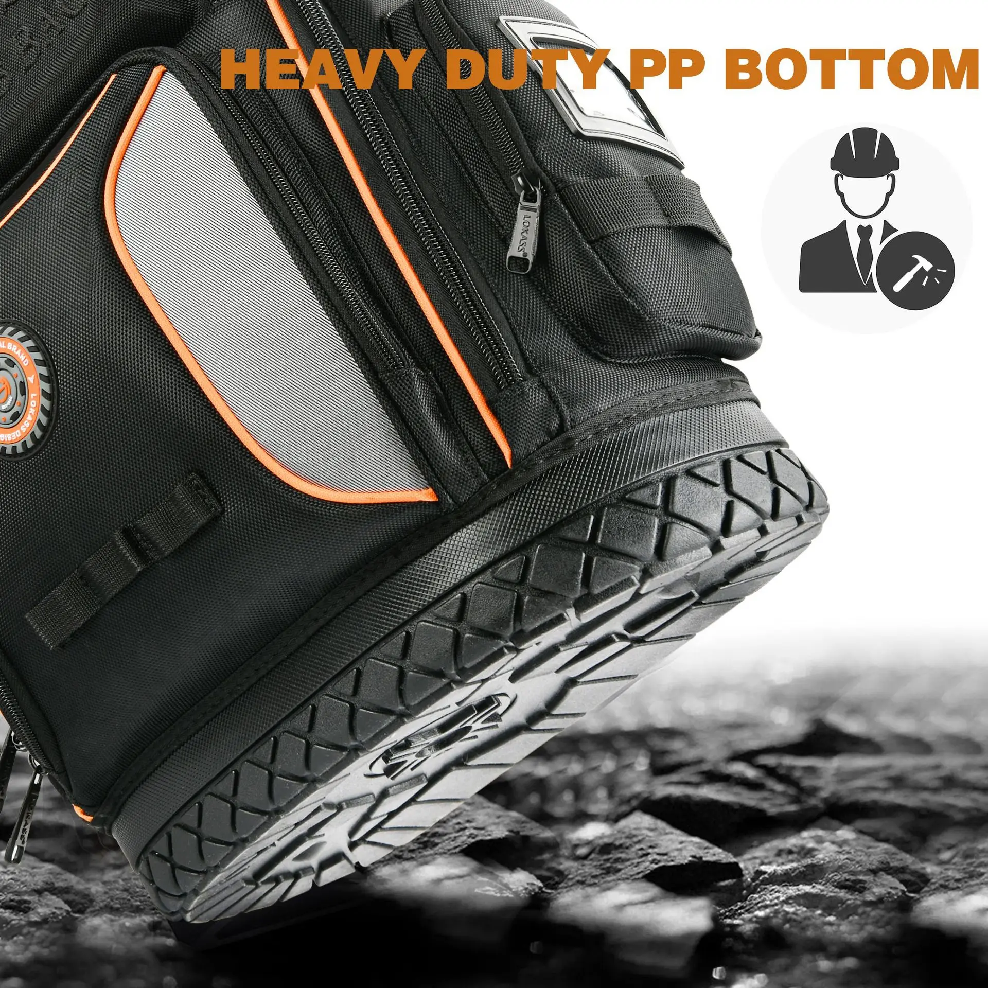 Heavy Duty Back Pack 1680D Tool Kit Storage Bag Tote Electrician Tool Bag Backpack with Combination Lock