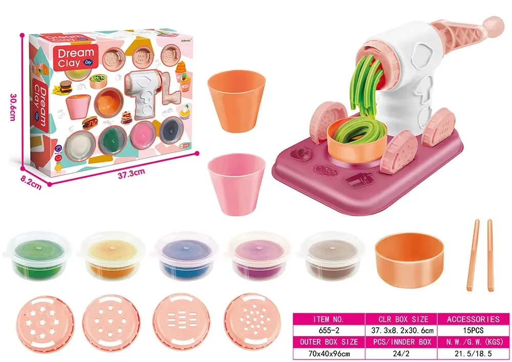 OEM Popular Magic Clay Slime DIY Educational STEAM Toys Kit Unisex Simulate Making Ice Cream Noodle Puree Machine Plastic