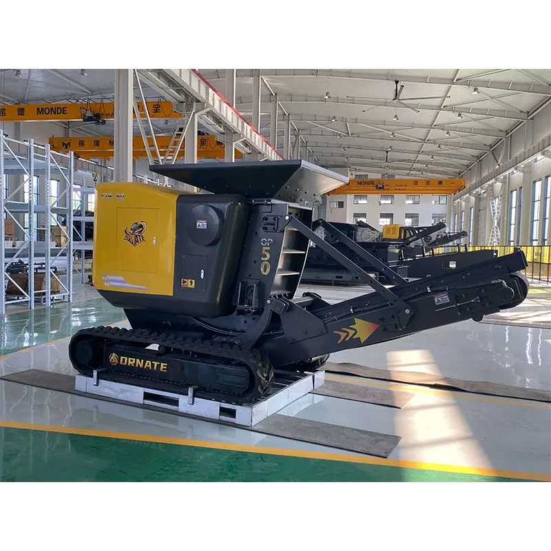 High Performance 70-90 walking engine pow Mining Mini Stone Crusher Mobile Machine