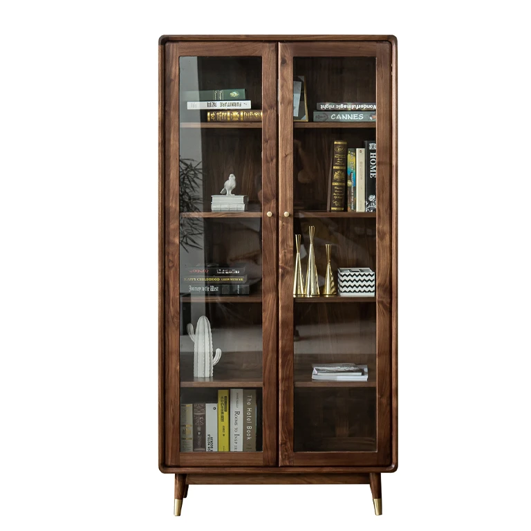 Modern minimalist design style solid color can be combined with custom bedroom storage cabinet solid wood bookcase