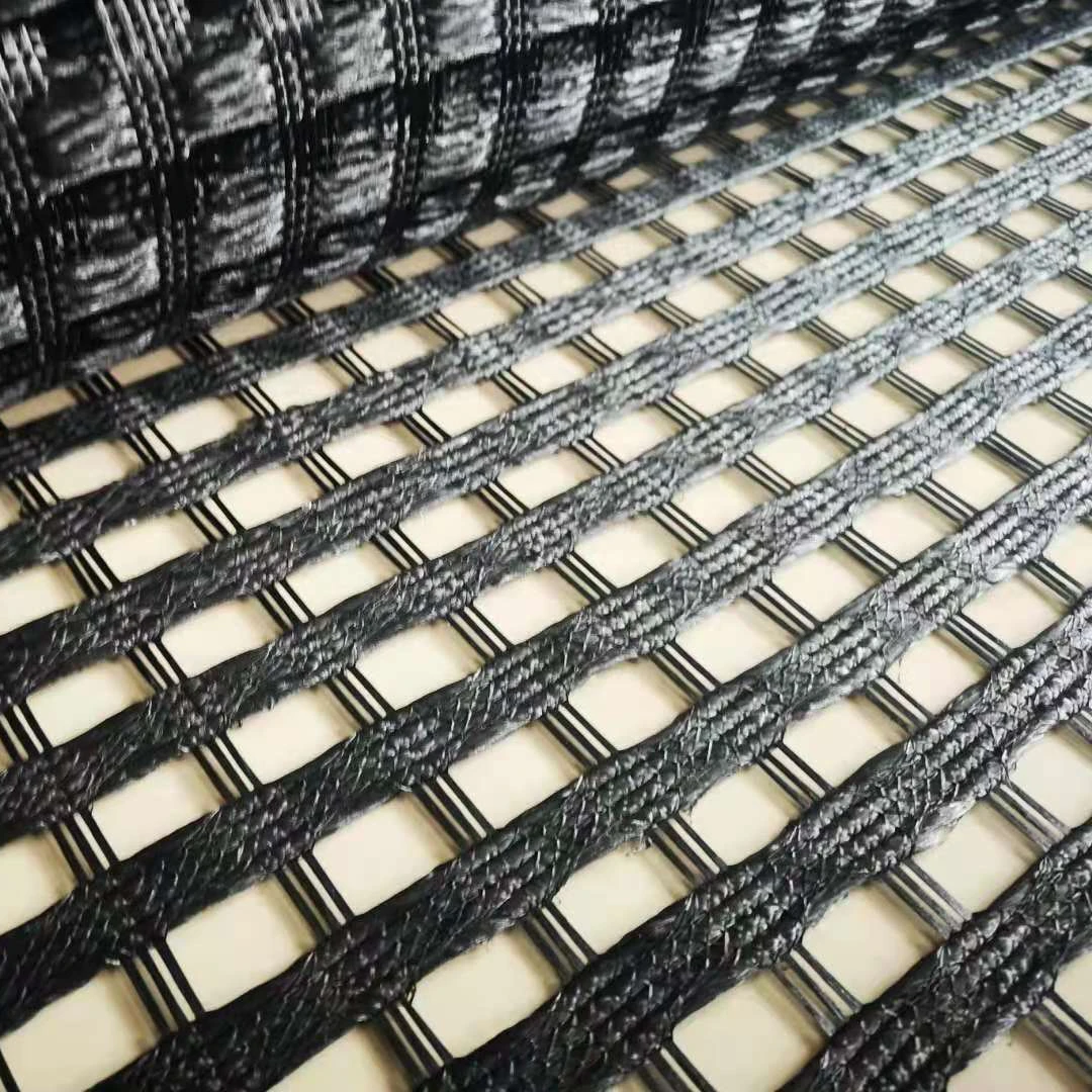 Mesh 25mm Polyester geogrid Reinforcement soft soil and Road Base