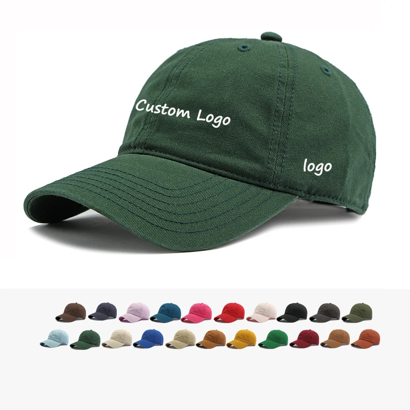 Customize Logo Baseball Hat High Quality Unstructured Caps Sorority Hat Unisex Baseball Cap Embroidered Hat Personalized Dad Cap