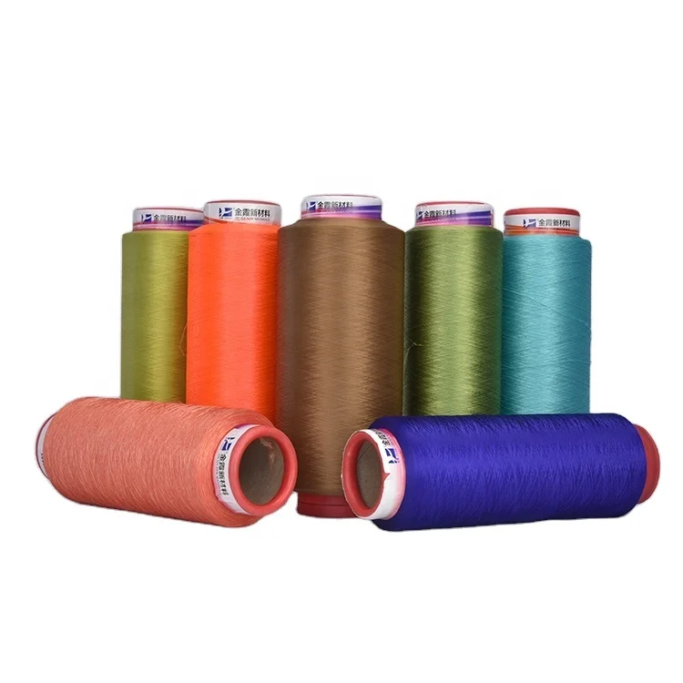 Dty yarn 100% polyester sewing thread reflective metallic trilobal 120d/2 embroidery thread polyester