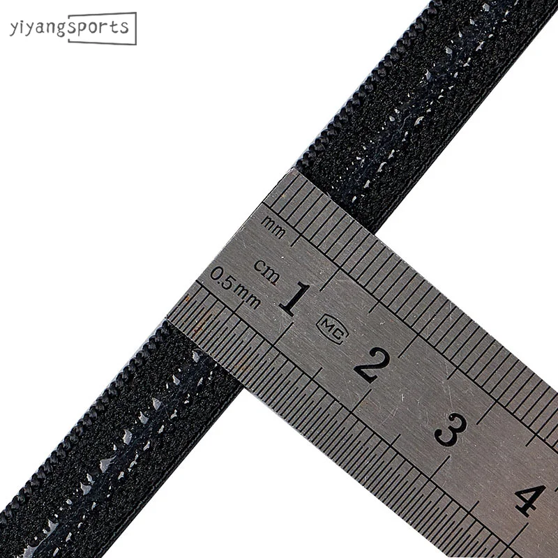 Wholesale silicon tape 1cm colorful black white silicone grip elastic tape swimwear underwear rubber elastic band