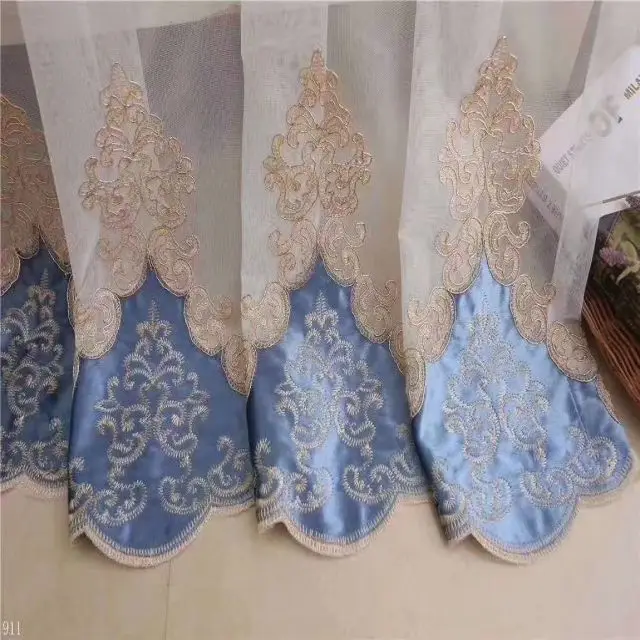 Hot sale  luxury embroidered velvet curtain with blackout for living room bedroom