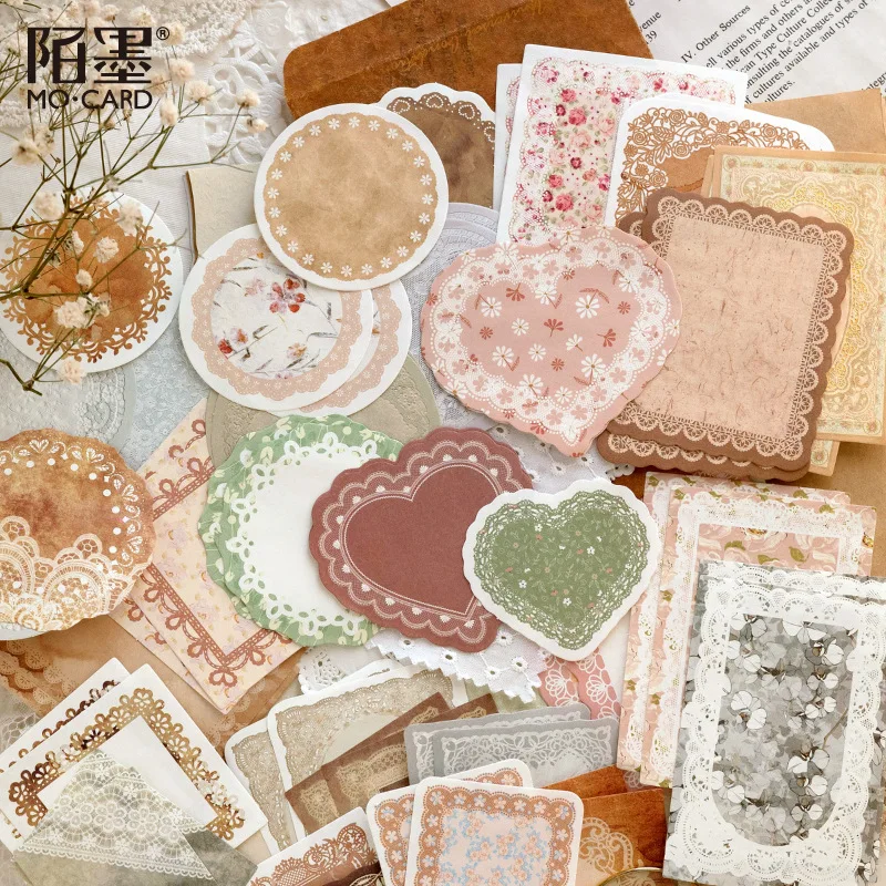 100pcs/lot Memo Pads Material Paper Memories Preface DIY Scrapbooking Cards Junk Journal Retro Background Decoration Paper