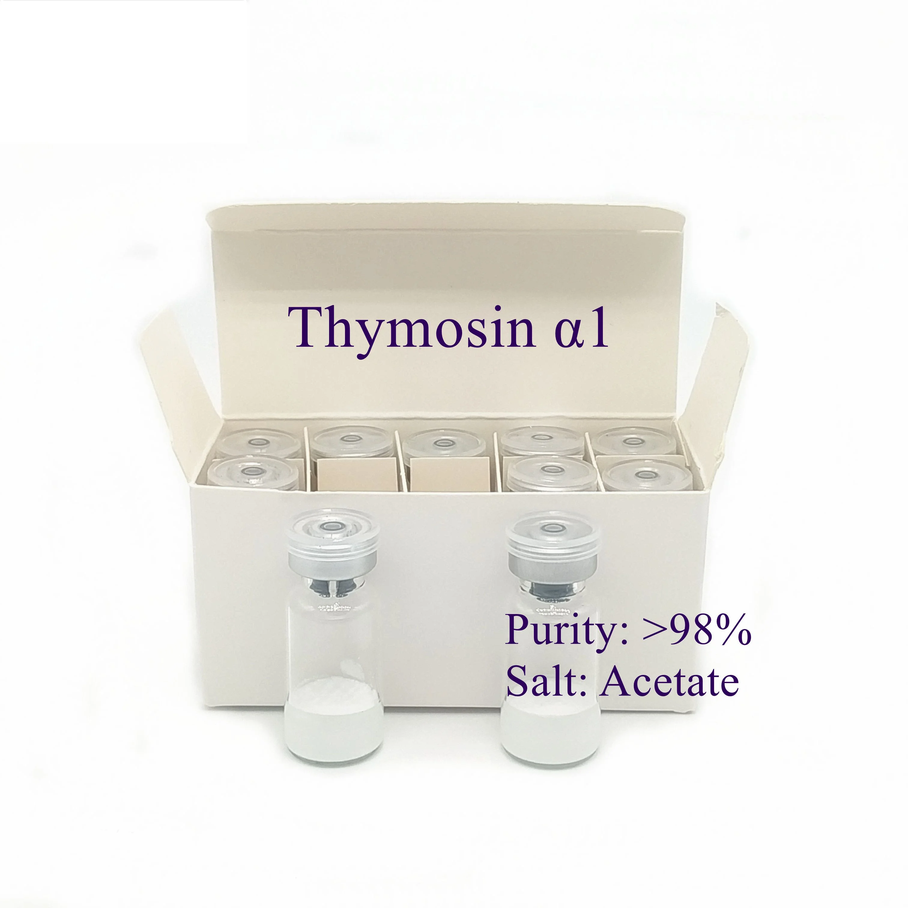 
High quality Thymosin a-1 peptide powder with 2mg per vial 