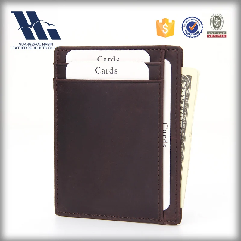 Rfid Blocking Leather Smart Wallet Guangzhou Factory Wholesale Price