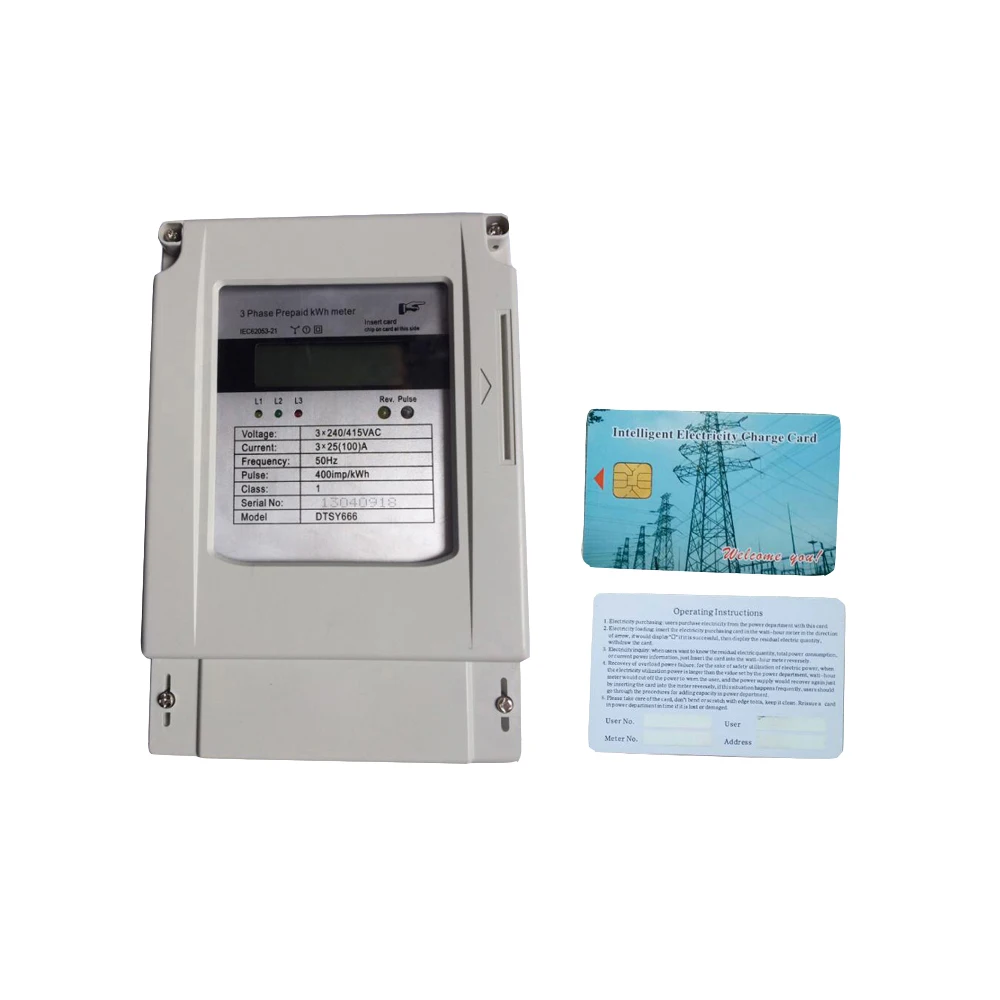 Hot All kinds of energy meter kwh meter single phase 10a 230v ac prepaid electric meter factory