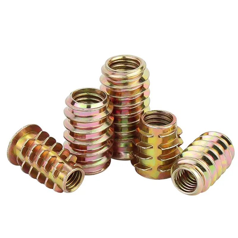 M6 M8 M10 Steel Galvanized Furniture Wood Threaded Bushing D Insert Nuts