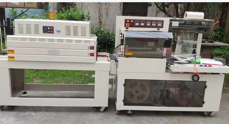 L Type Sleeve POF Shrink Wrapping Packaging Heat Sealing Machine For Business