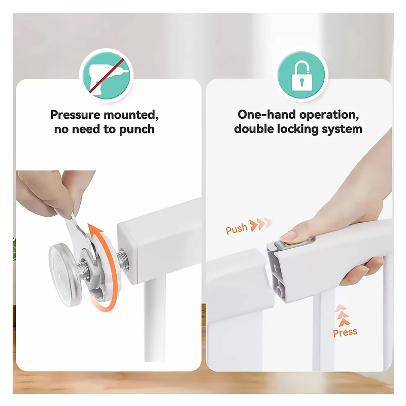 Baby Barrier Doors Stairs Magnetic Baby Gates Wide Baby Safety Gates To Protect Children