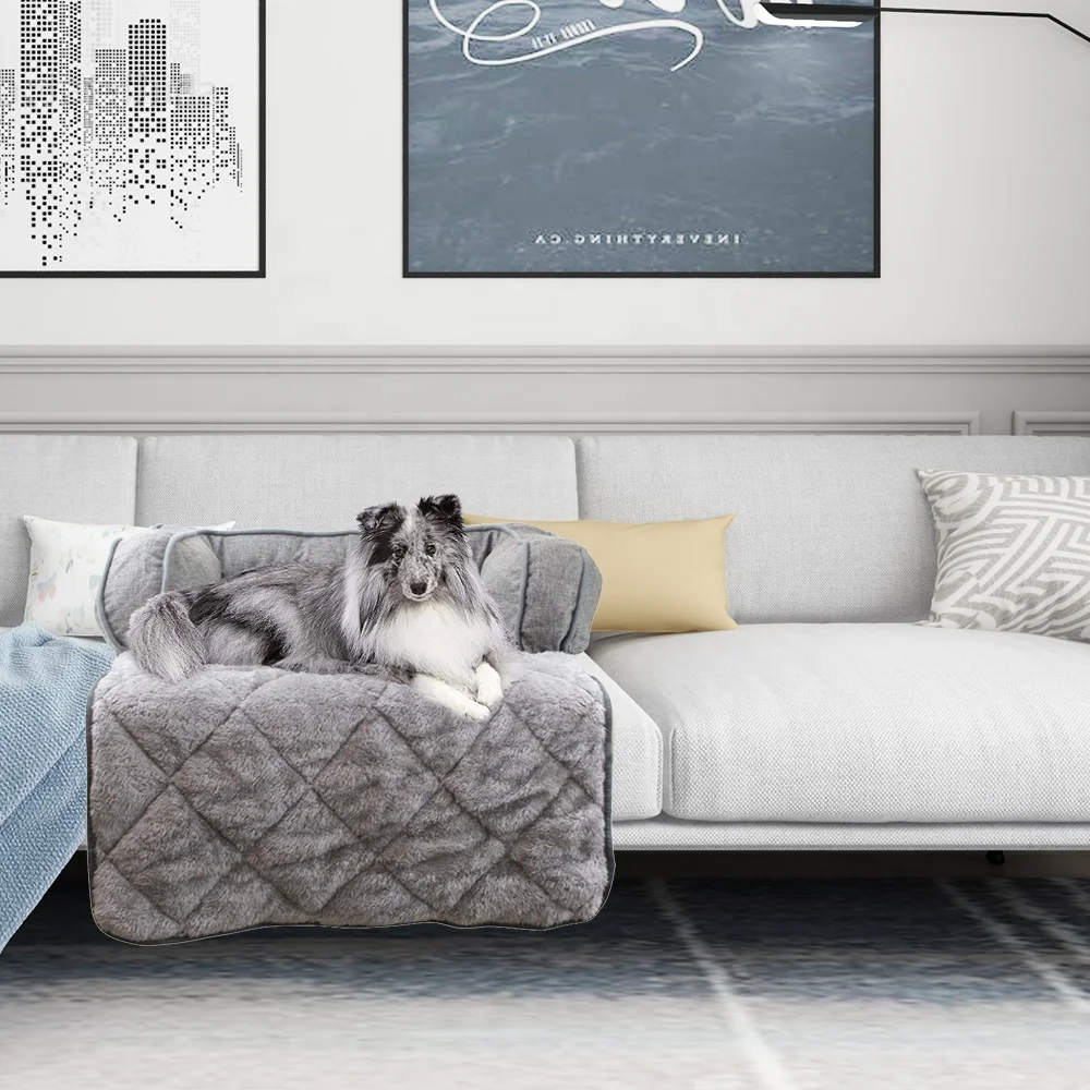 Многофункциональная дышащая пушистая фетровая кровать для собак Роскошная грязеотталкивающая диван-подушка для домашних животных спальная кровать