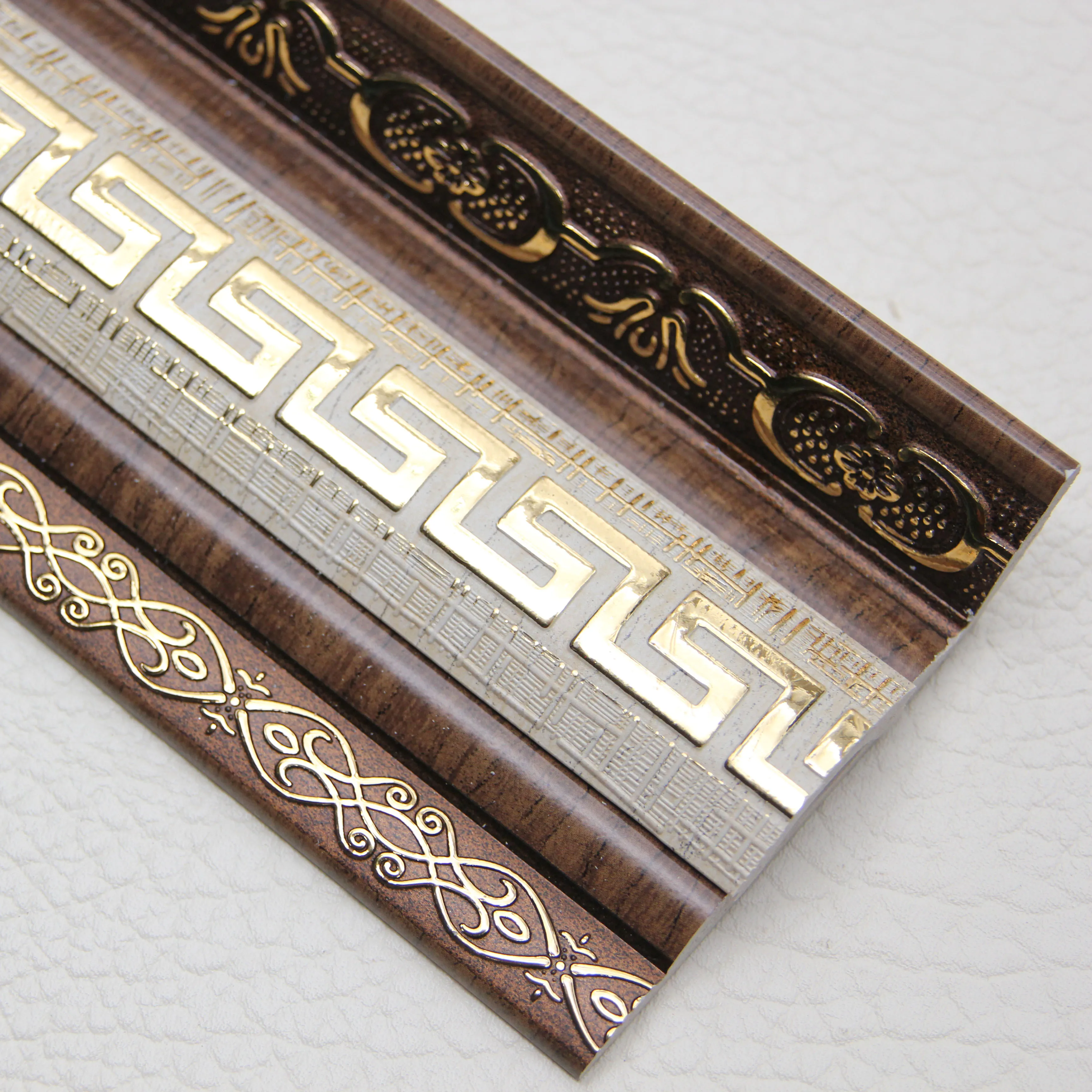 9cm wide antique gold color ps moulding profile  for interior indoor decoration PS Cornice Line Moulding