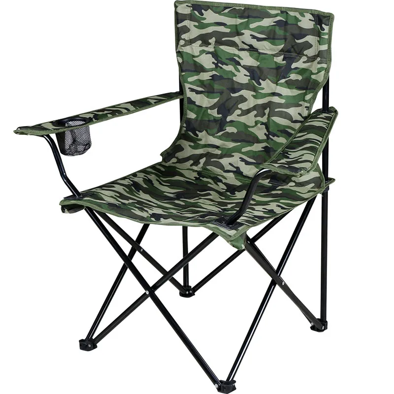 Outdoor folding armchair with cup holder for easy carrying   beach chair  camping chair