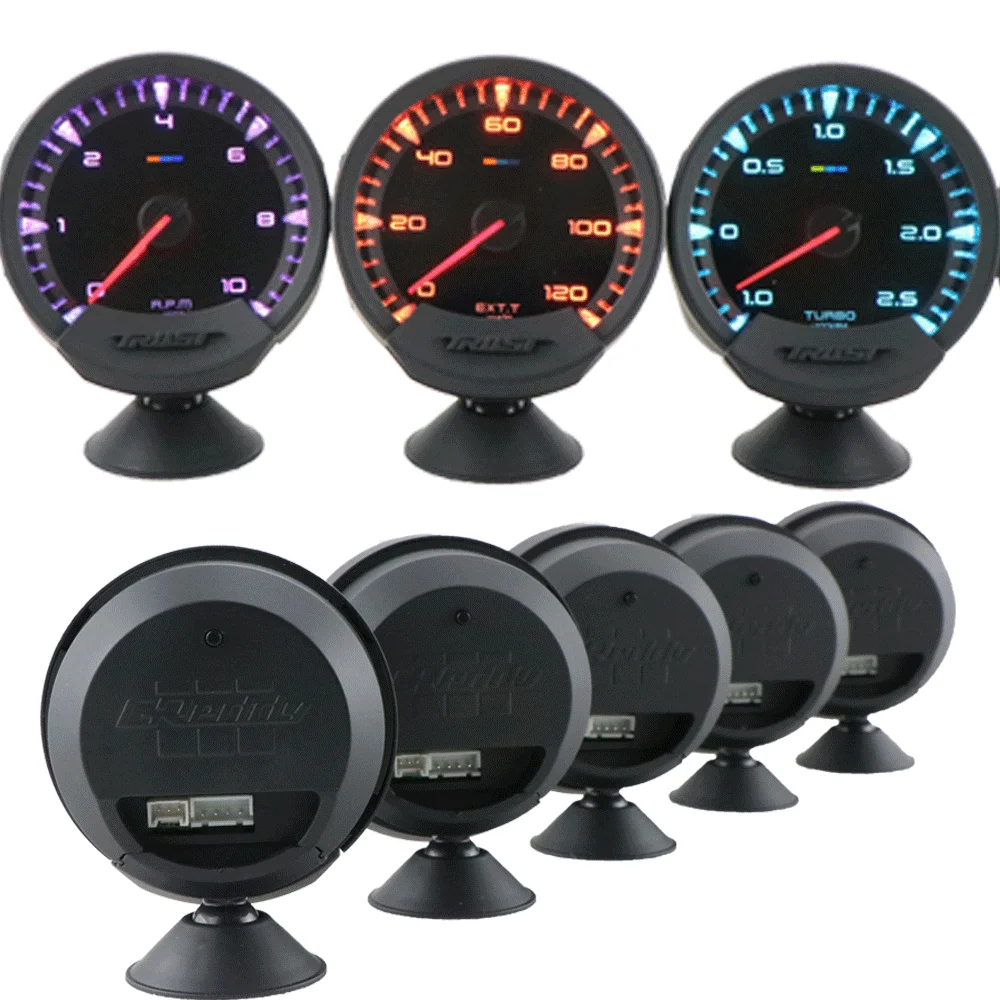 7-color Racing Boost Meter Greddi Car Modified Gauge Oil Pressure Water Temperature Oil Temperature RPM Fuel Press