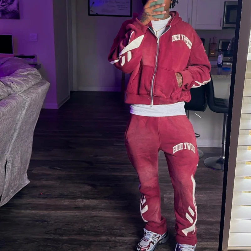 High Quality Sweatpants And Hoodie Set Custom Logo Sports Suit Track Suits Trousers Two Piece Set Jogging Tracksuit For Men