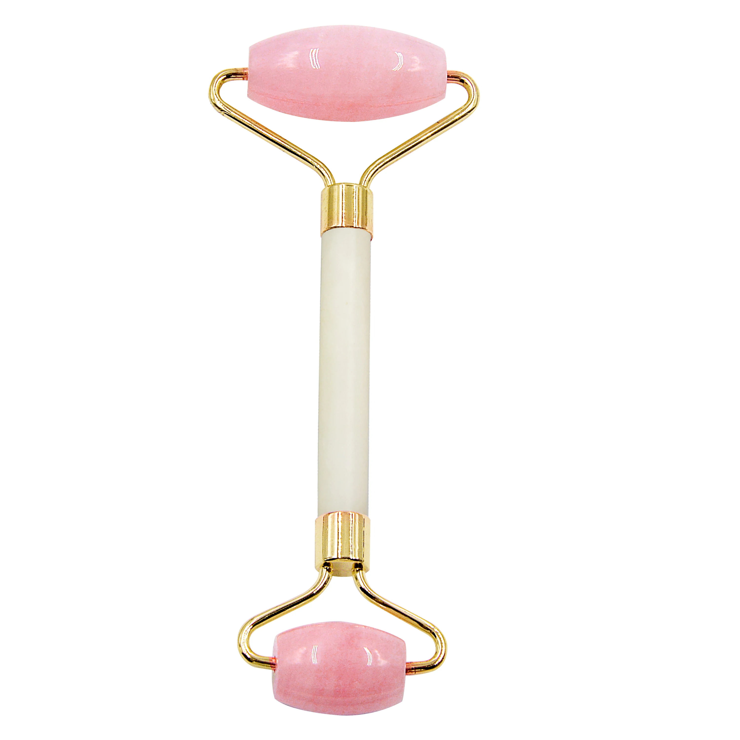 Роллер красоты нефритовый розовый КВАРЦЕВЫЙ массажер для лица