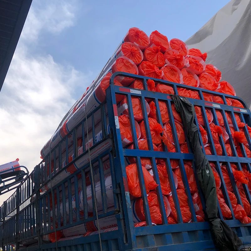 UET Wall or roof thermal Insulation with aluminum foil veneer glass wool blanket or roll or fiberglass wool coil felt