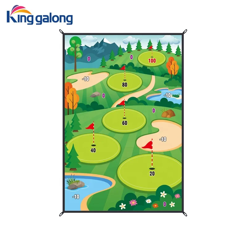 Wholesale Golf Mat For Kids Girls Boys Play Outdoor and Indoor With 20 Fight Sticky Balls And Golf Hitting Mat Toys