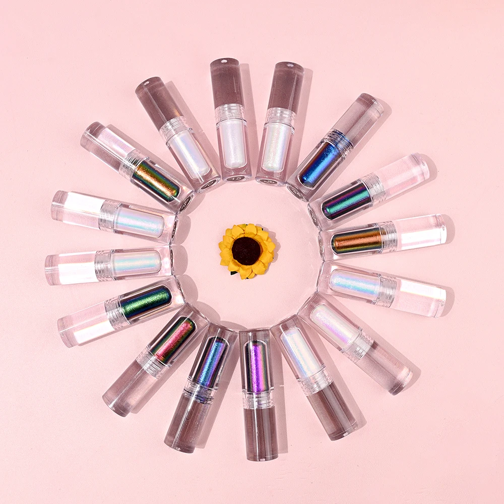 Hot Sale Duochrome 40 Colors Duo Chrome Pigment Satin Eye Shadow Multichrome Neon Chrome Chameleon Liquid Eyeshadow