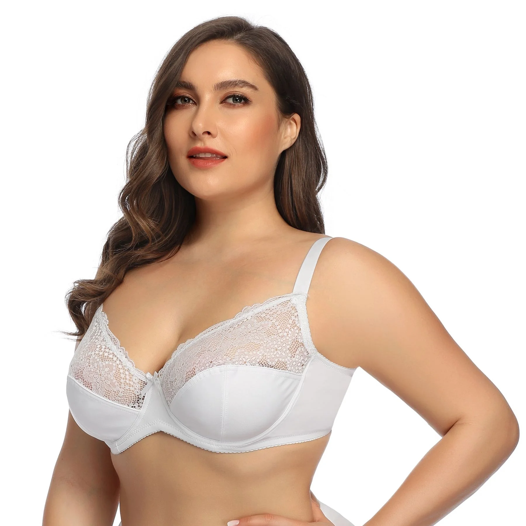Intiflower BL88717 Ultrathin Women Underwear Soft Plus Size Bra Sheer Full Coverage Big Cup Lace Sexy Lingerie Bras