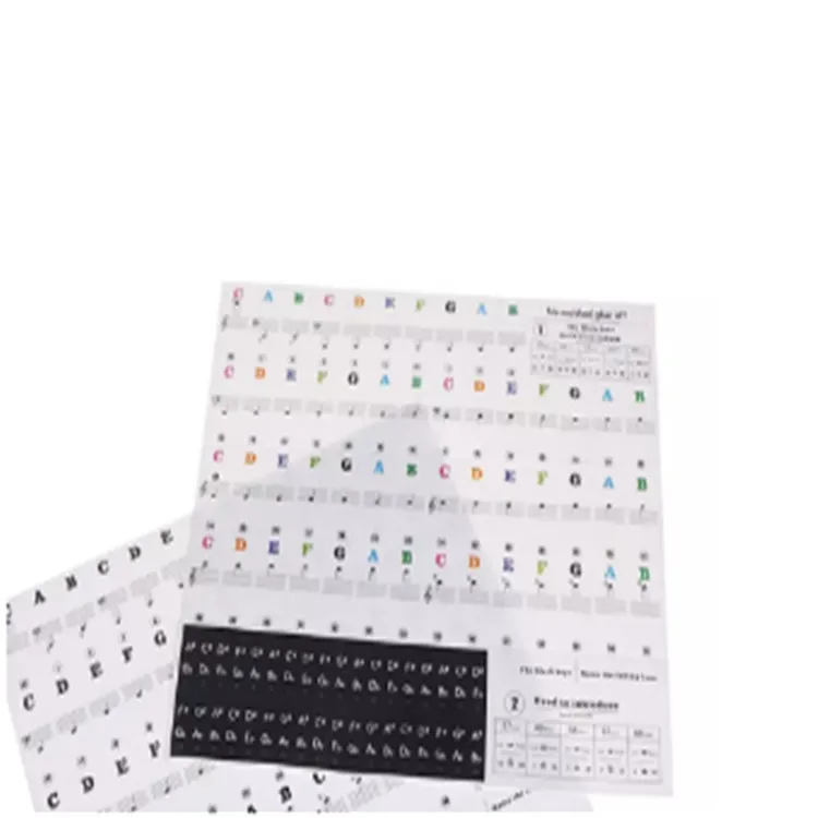 Наклейки для пианино 49/61/76/88 клавиатуры съемные прозрачные нетоксичные наклейки для пианино