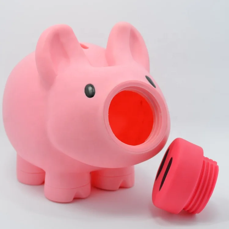 Wholesale Promotional Custom Safe Plastic PVC Child Big Pink Pig Shape Piggy Bank