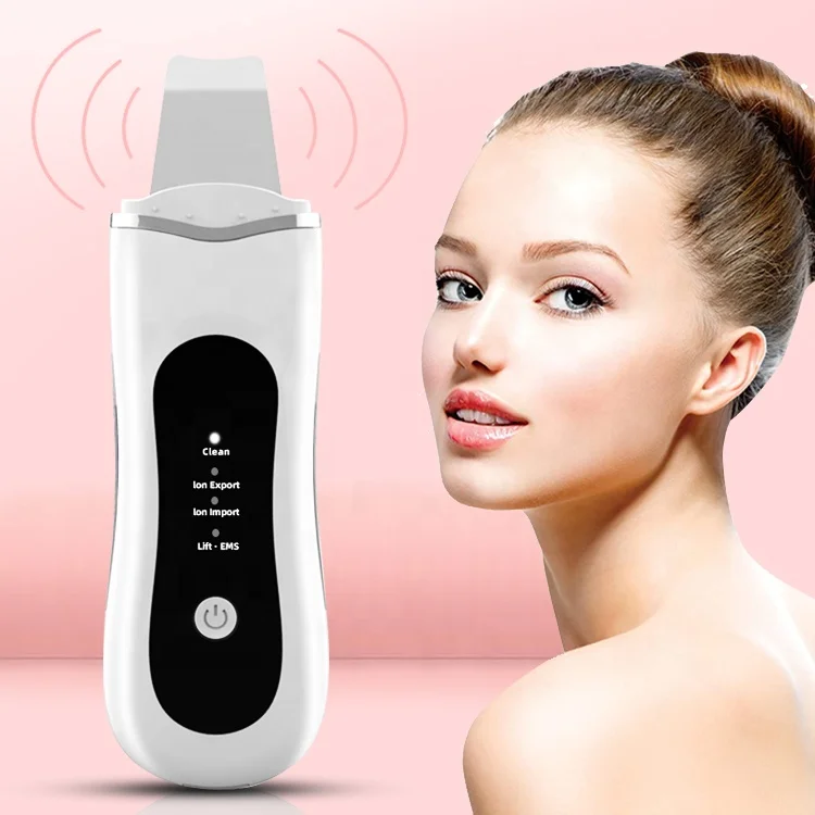 Ультразвуковой скребок для кожи лица, вакуумный пилинг для очищения пор, уход за лицом