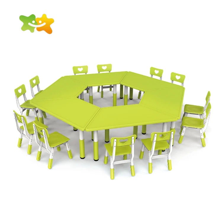 Preschool Kids Furniture Plastic Table Plastic Chair For Kindergarten Furniture