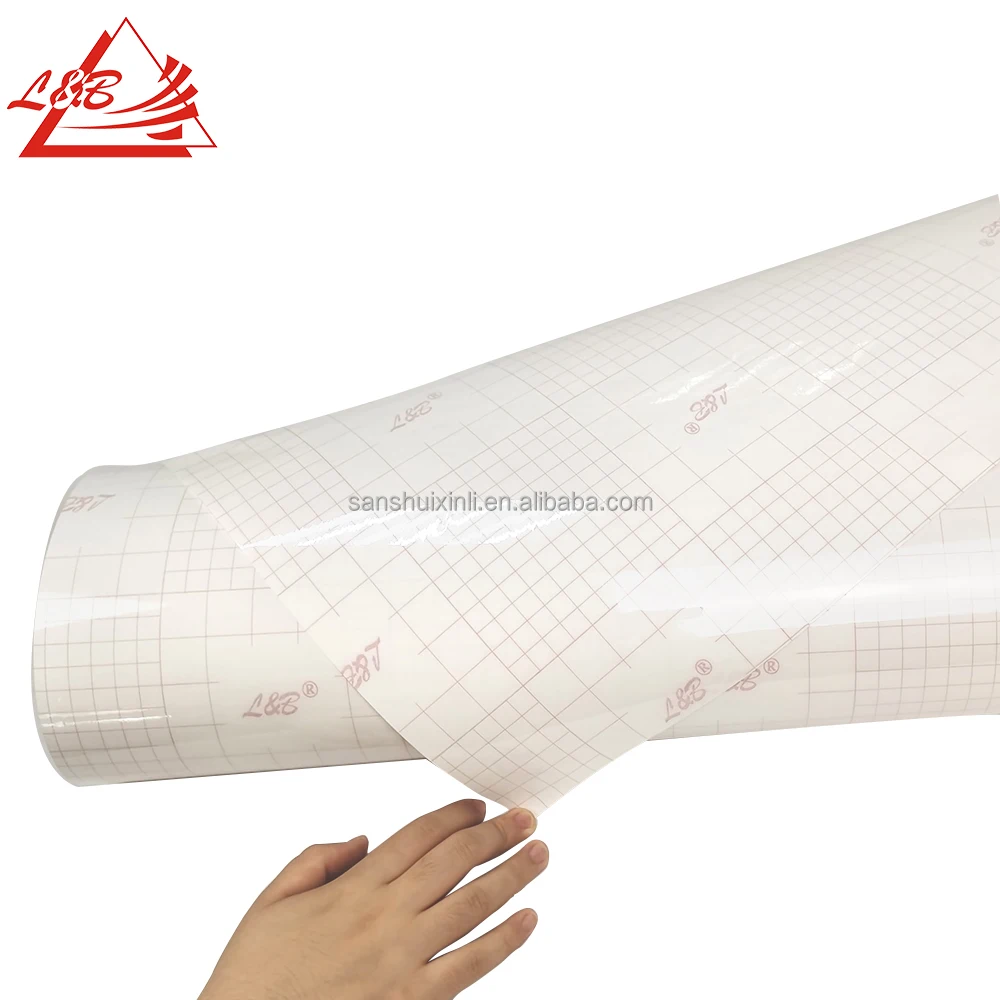 L&B 50 Micron High Polymer PVC Glossy Transparent Thick Cold Lamination Film Foil Jumbo Roll For Printing Protection
