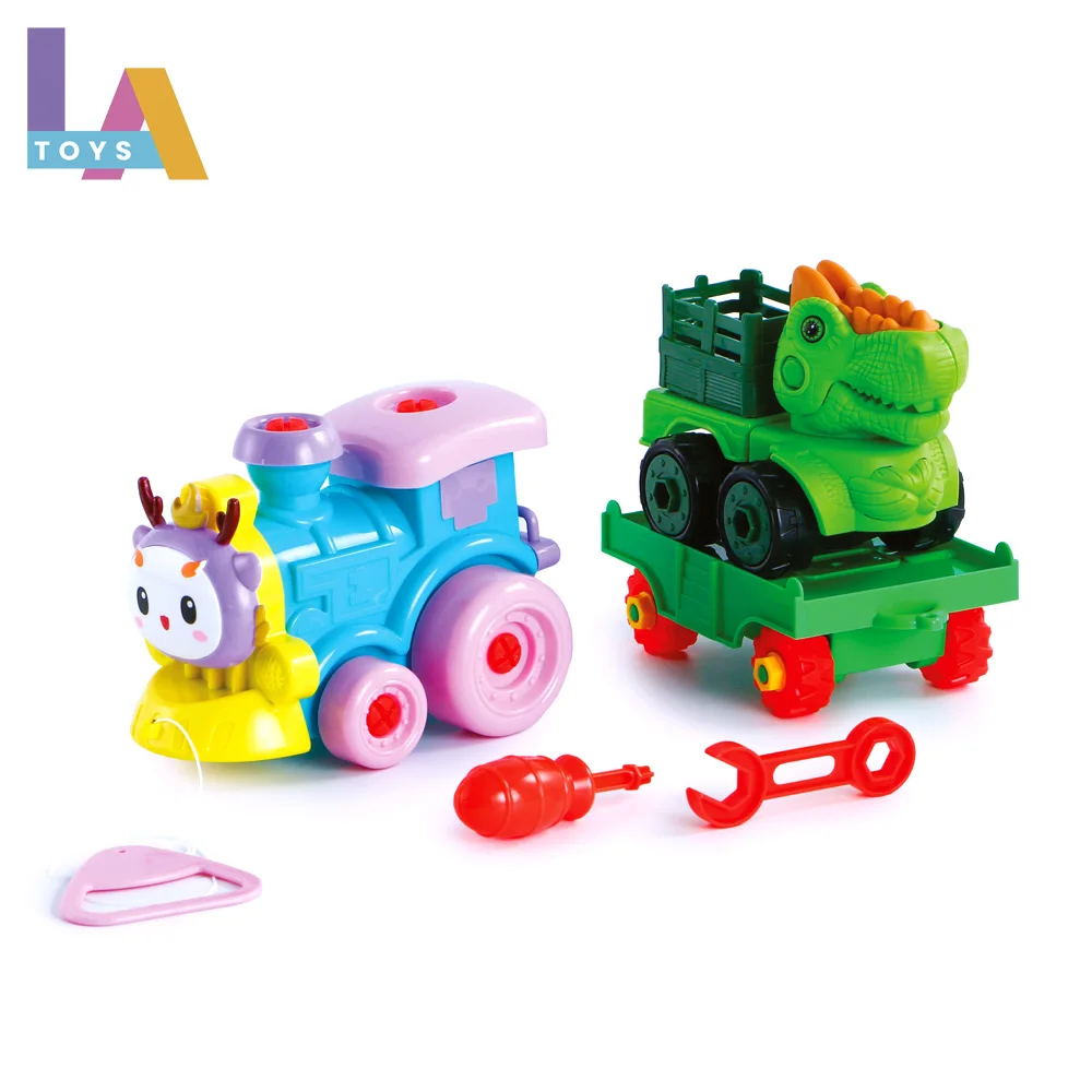Longthuy Made in Vietnam Inertial trailer truck toy cute shape plastic frivtion Vehicle toy train model car toy for children