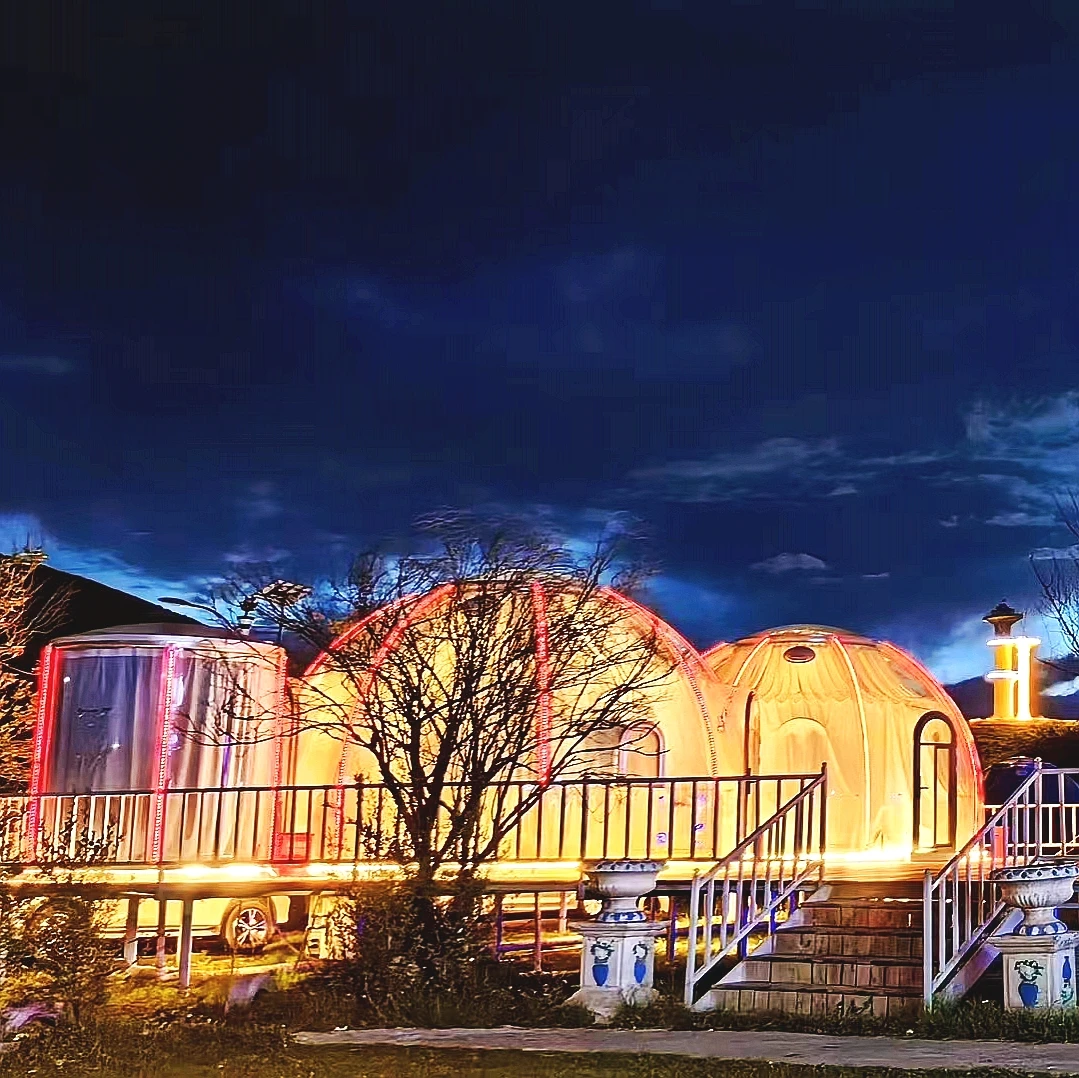 Clear Waterproof Polycarbonate Dome  Outdoor Resort Villa House