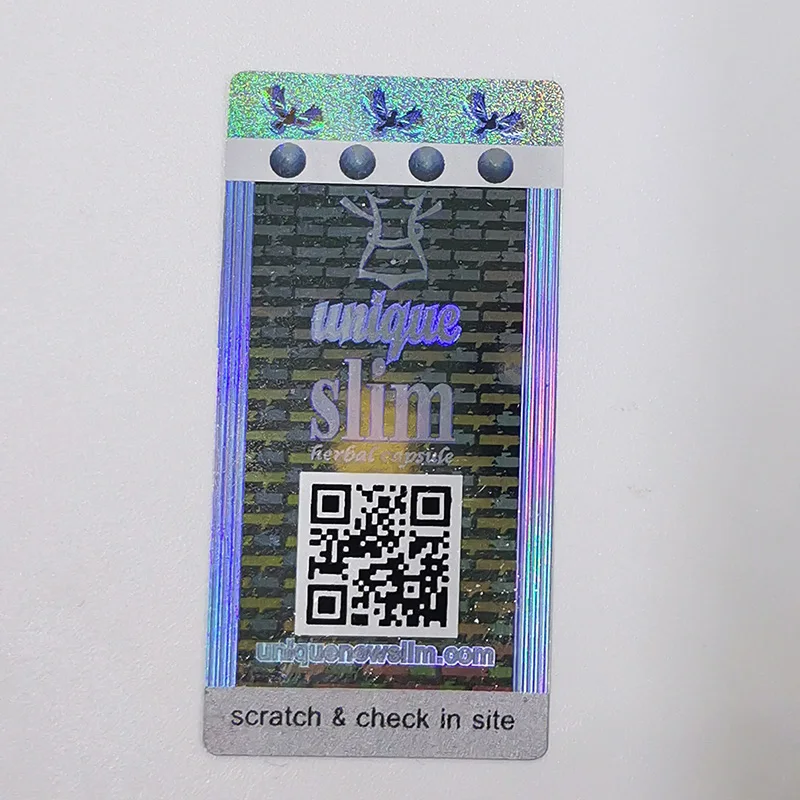 Custom 3d Scratch and Sniff Holographic Stickers QR Code Hologram Sticker