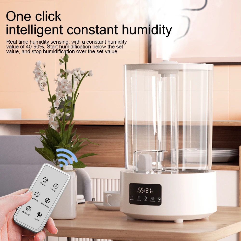 Smart Wifi App Control Humidificador 5L Transparent Water Tank Essential Oil Diffuser Mist Air Humidifiers With Timer