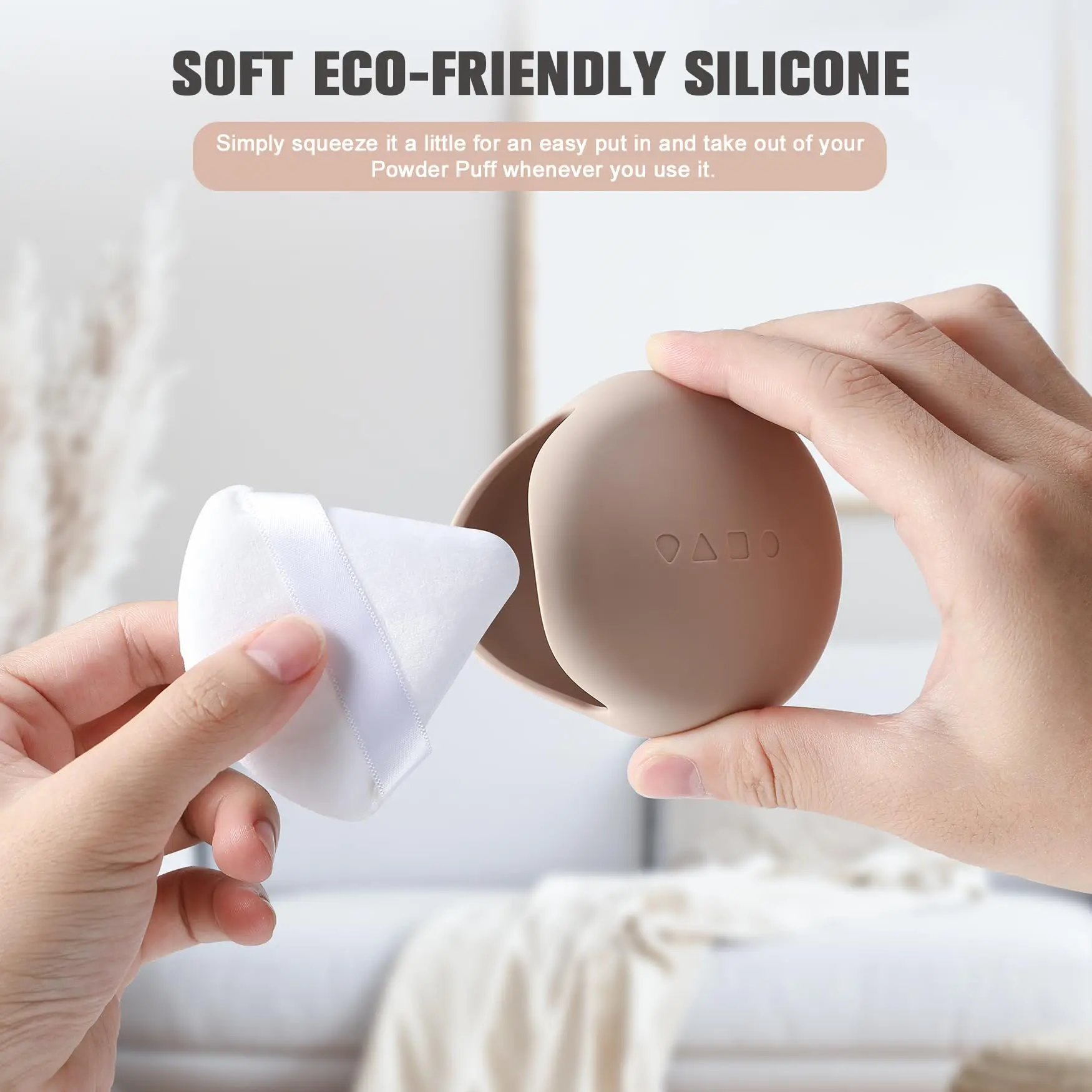 Eco-Friendly Travel Accessory Puff Protector Silicone Beauty Make up Blender Case Silicone Makeup Sponge Holder