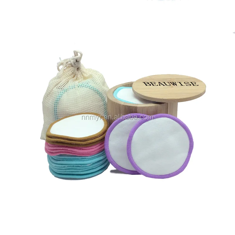 High Quality Eco-friendly Reusable Makeup Pads for Facial Cleansing Cosmetics, Washable and Reusable Cotton Pads