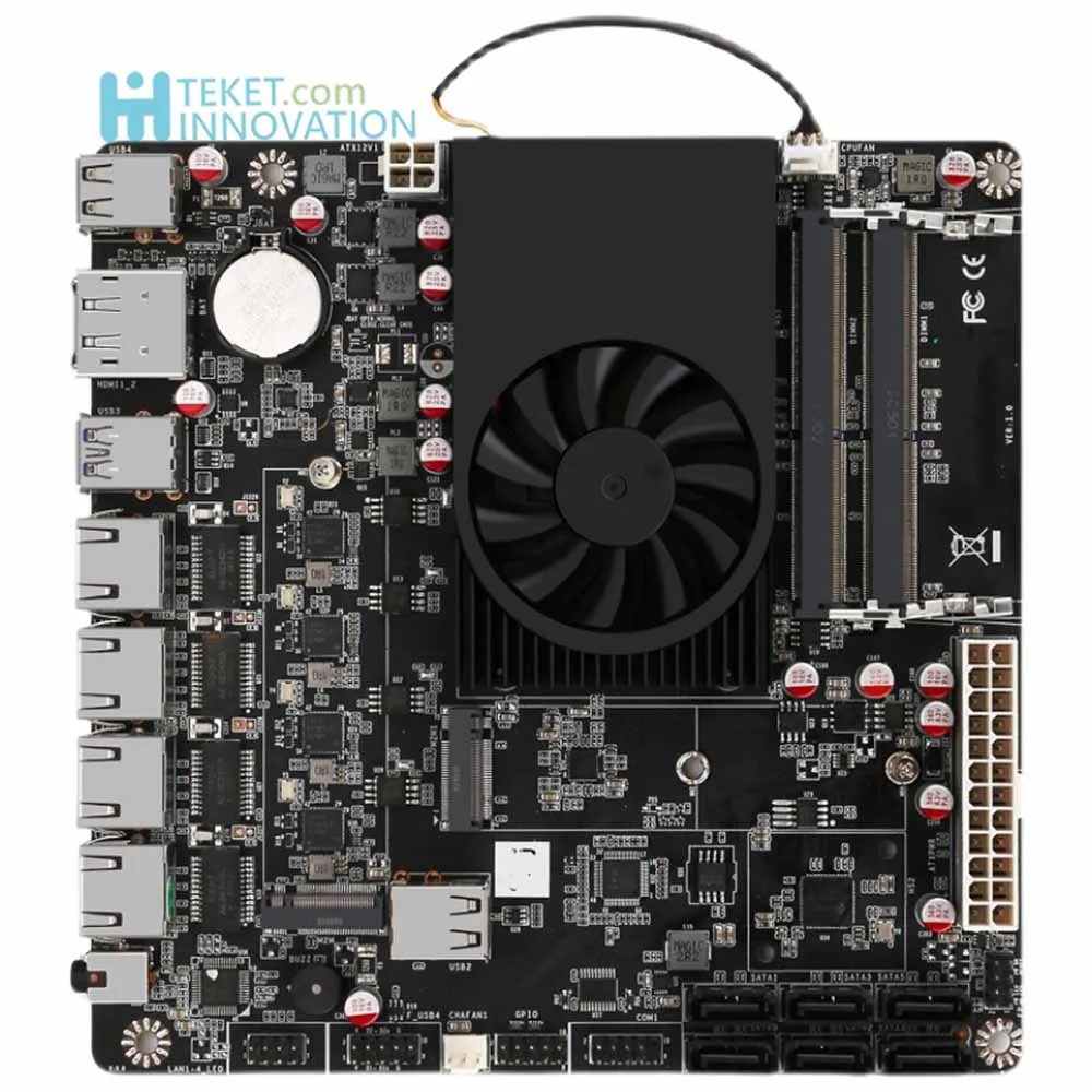 Intel 11th gen Celeron N5105 N6005 MINI-ITX NAS motherboard With 6SATA JMB585 4 LAN intel i226-v Dual M.2 ATX 24+4pin