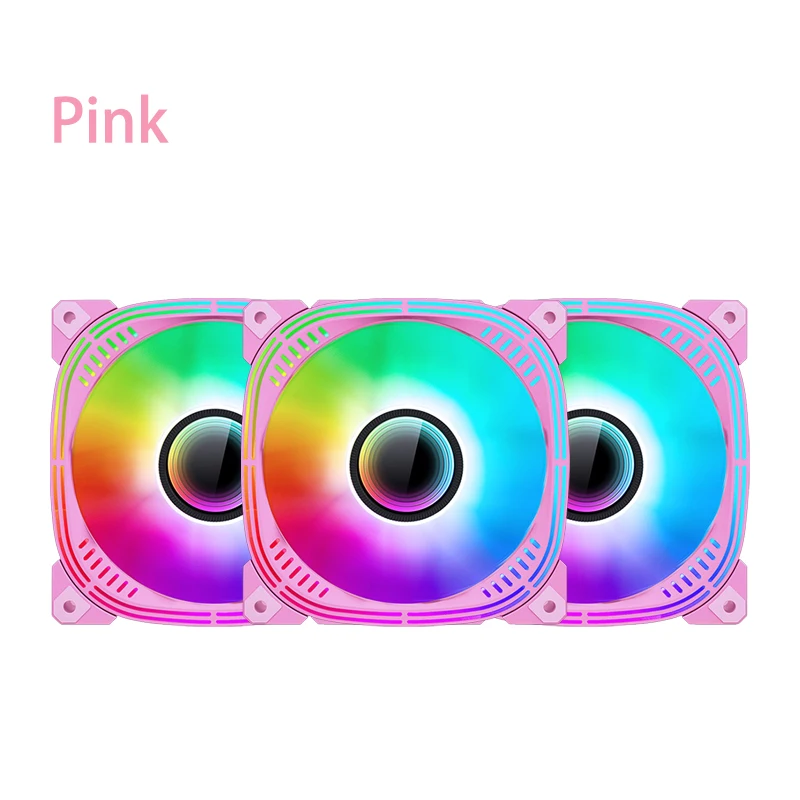 Охлаждающий вентилятор для корпуса 12 см розовый белый Aura Sync 5v Argb Rgb