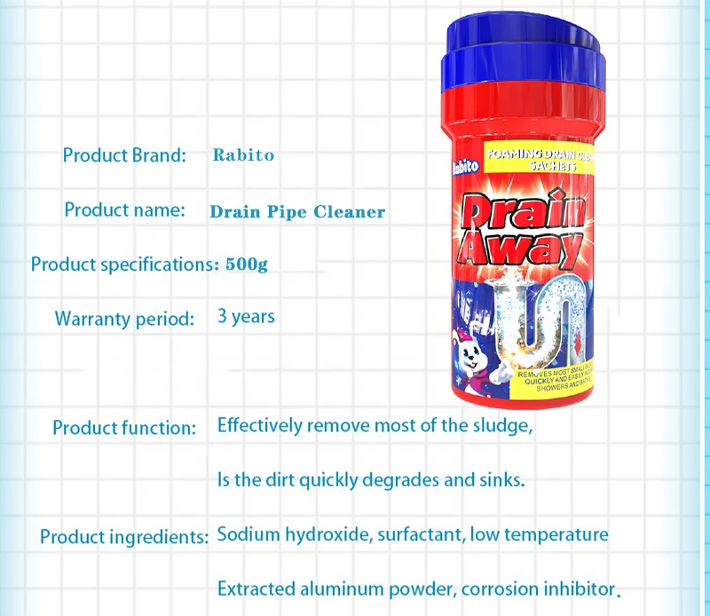 Безопасный качественный дренажный очиститель труб, дренажный порошок