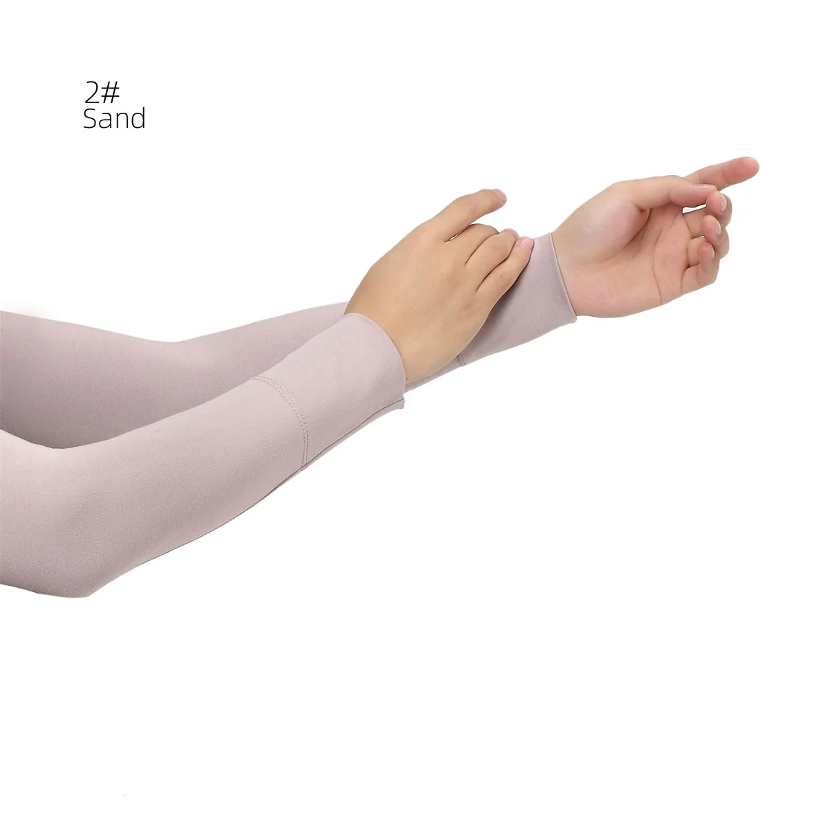 Soft and Skin-Friendly Elastic Female Sun Protection Arm Sleeves New Anti-Skid Cotton Base Ice Sleeves