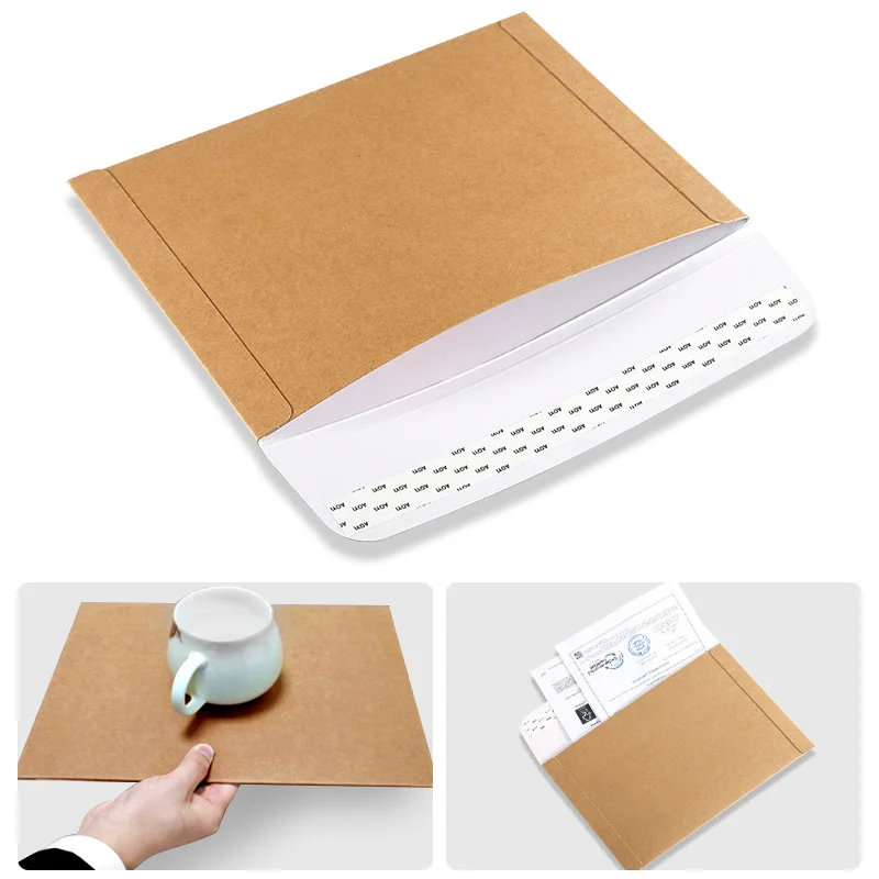 Do Not Bend  Rigid Mailers with Self Sealing Flap, Bulk Stay Flat Cardboard Envelopes   for Shipping Postcards