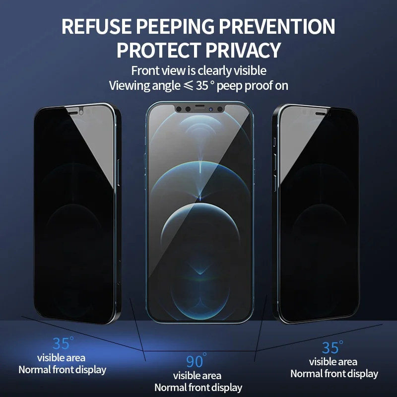 Hot Sale Privacy film Mobile Phone Film Anti Scratch Tempered Glass Cellphone Mobile Phone Film Screen Protector