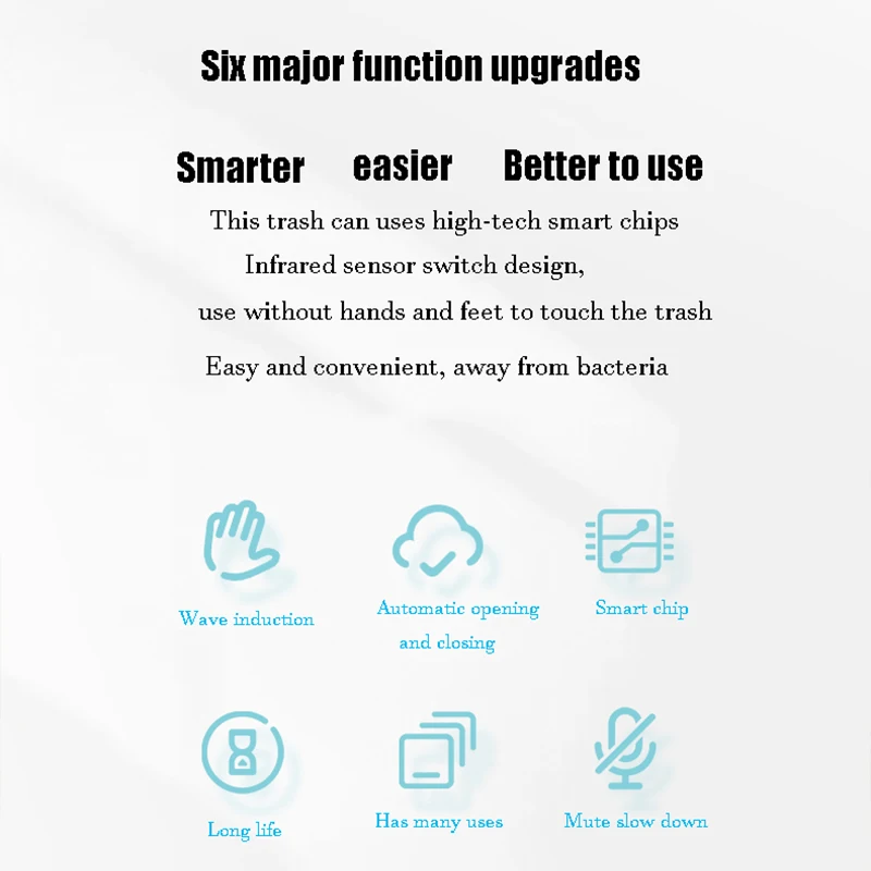 Inexpensive Smart Sensor Trash Bin for Car Office Hotel Desktop