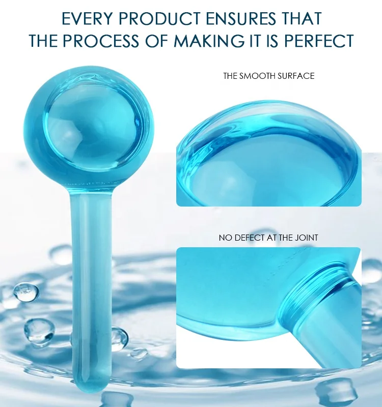 Cool Roller Ball Facial Ice Globes Beauty Massage Tools for Wrinkle Care Eye Massager with Masks