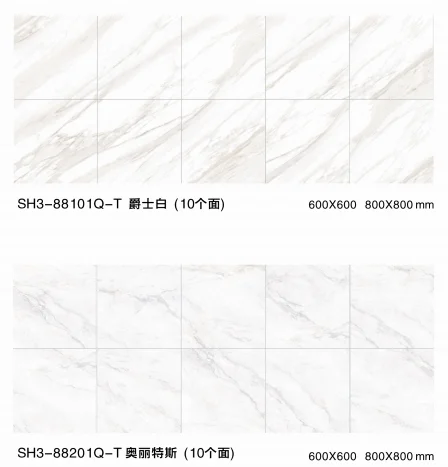 glazed porcelain super white kararra stone marble ceramic flooring  tile   60x60 24x24