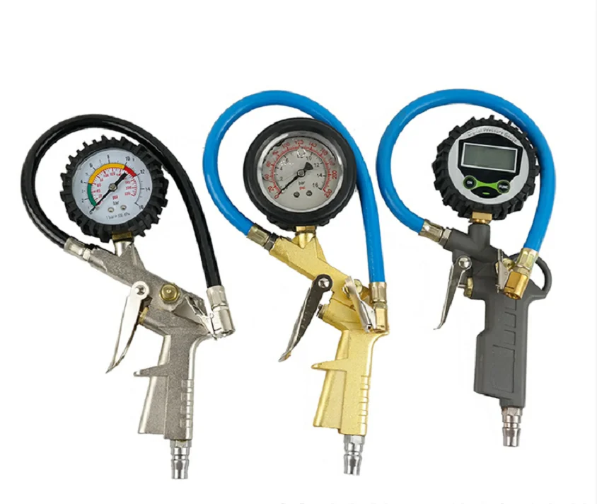 Hot-selling metal tire pressure gauge tire pressure measuring tool digital dial automotive tire pressure gauge