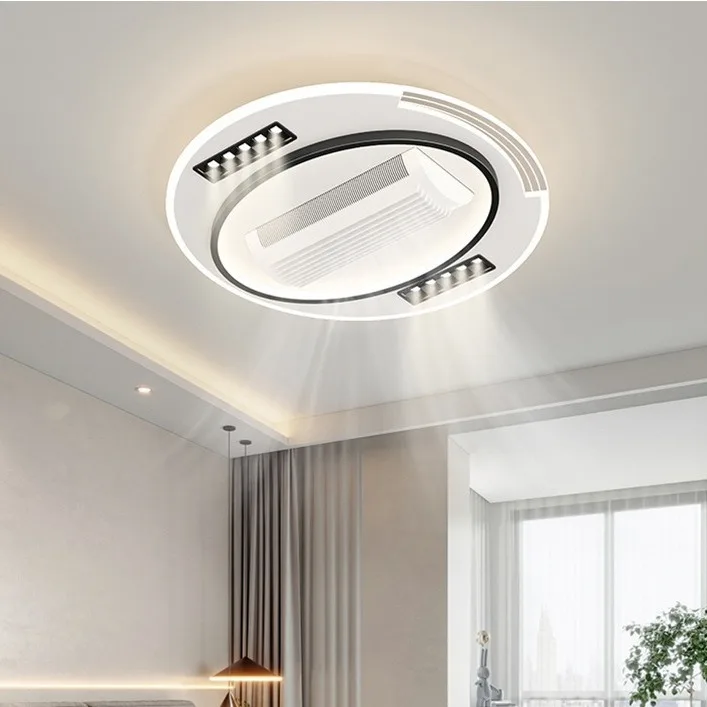 The fourth generation of large wind bladeless fan light modern simple living room bedroom quiet ceiling fan light
