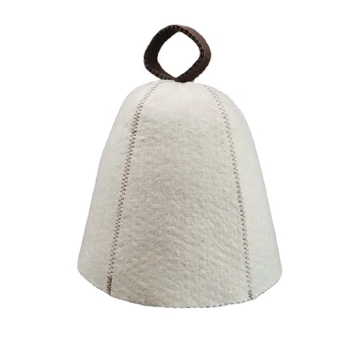 Wool Felt Sauna Hat Cotton  Anti Heat Russian Banja hat for Bath House Head Protection