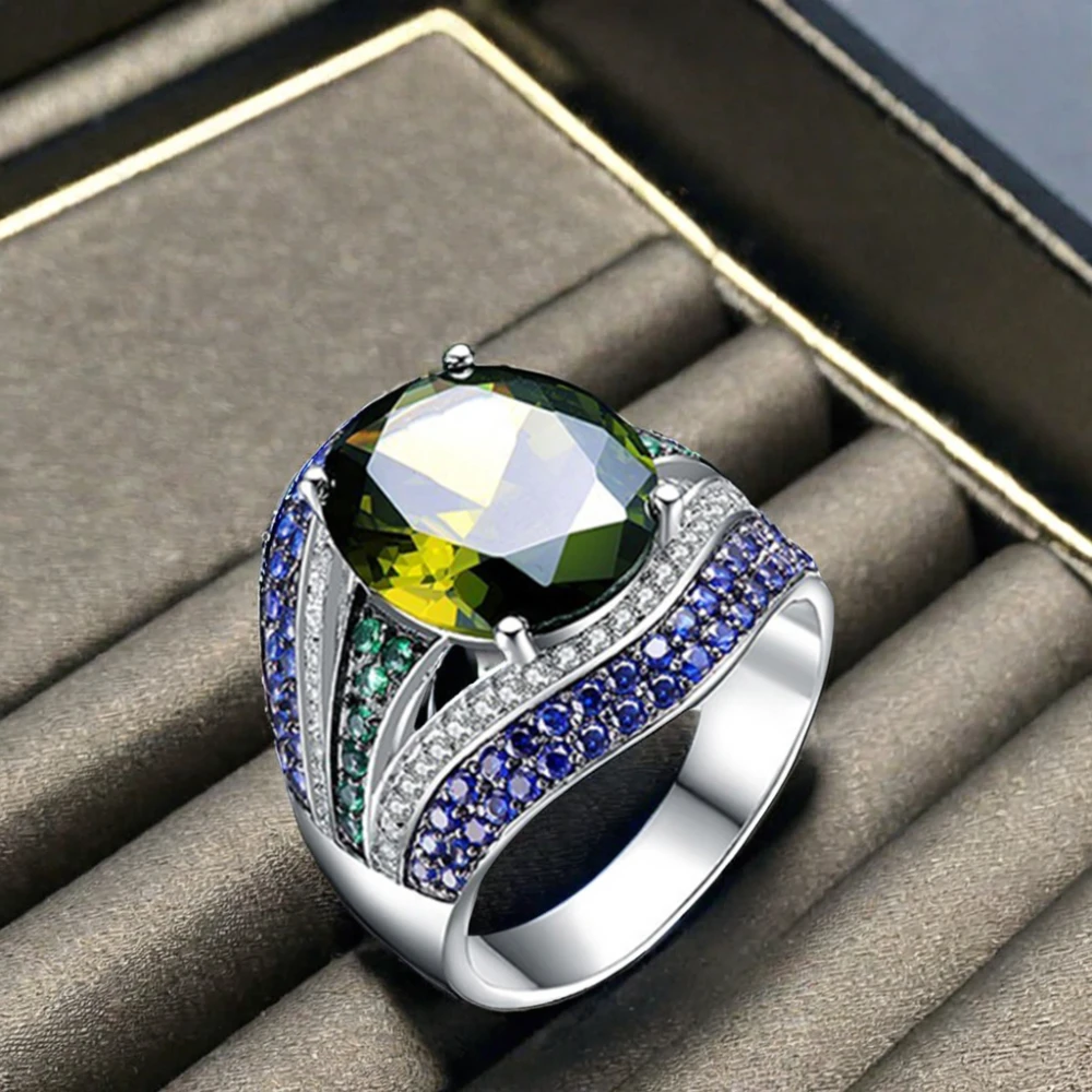 Turkish Jewelry Ring Men Real 925 Sterling Silver Mens Emerald Rings Natural Agate Stone Vintage Cool Fashion